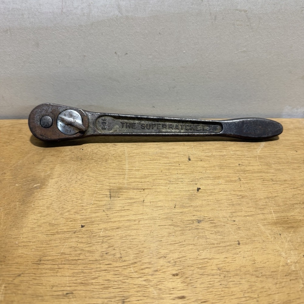 Vintage JH Williams S-51 The SUPERRATCHET 1/2 Drive 10 Inch Made in USA Ratchet